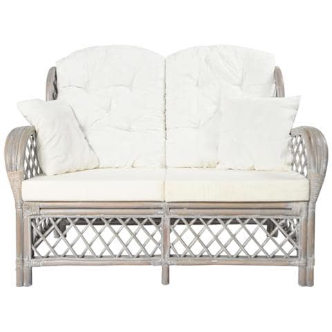 Lusso Casadino -  Divano A 2 Posti In Rattan Grigio - Foto 1