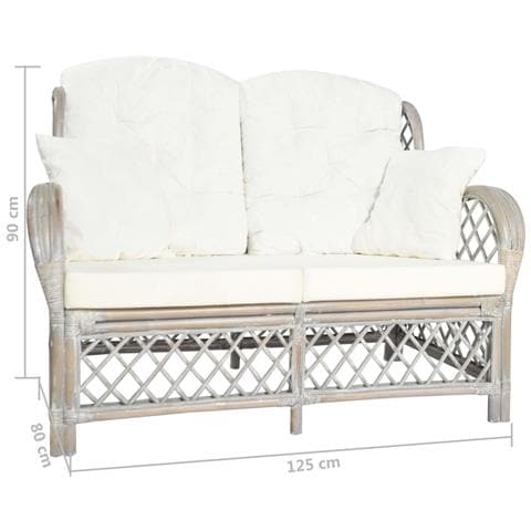 Lusso Casadino -  Divano A 2 Posti In Rattan Grigio - Foto 5