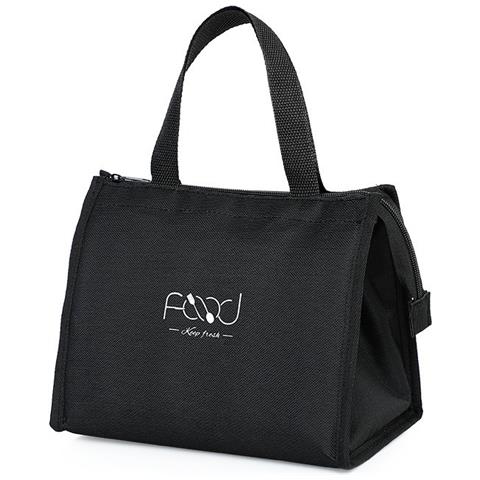 Borsa Termica Porta Pranzo Per Adulti, Piccola Borsa Porta Pranzo Nera - Foto 1