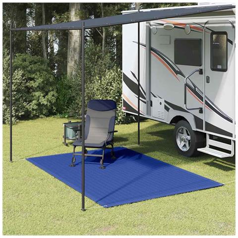 Tappeto da Tenda 200x300 cm Blu in HDPE - Foto 2