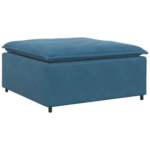 Modulo Poggiapiedi Divano Modulare Blu 100x100x48 cm - Foto 1