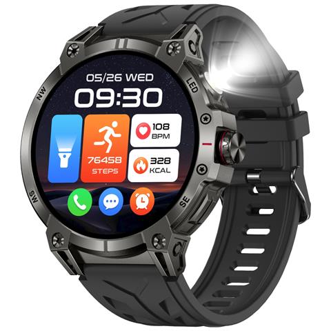 Smartwatch Multifunzione Con Monitoraggio Della Salute E Bluetooth Per Chiamate Black - Foto 1
