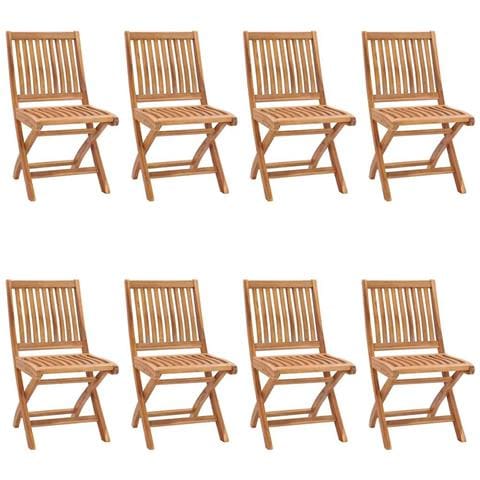 Lusso Casadino -  Sedie Da Giardino Pieghevoli Con Cuscini 8 Pz Massello Di Teak - Foto 1