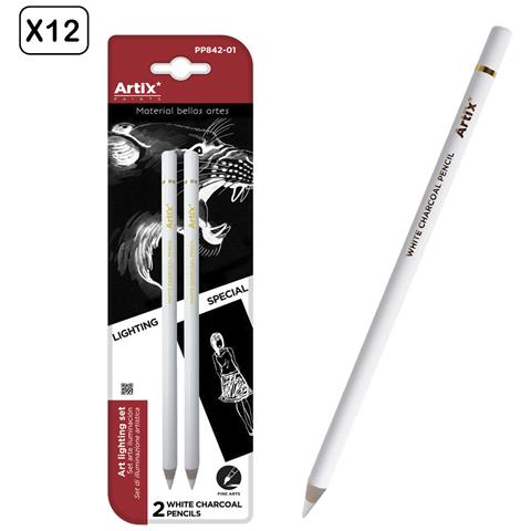 12 Pack Matita Di Carboncino Bianco 2 Uds. - Foto 1
