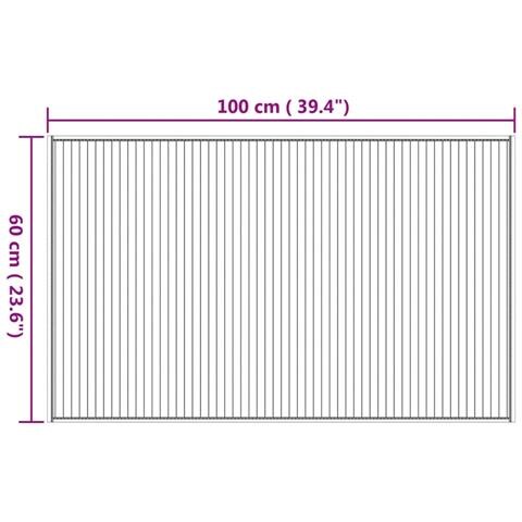 Tappeto Rettangolare Naturale 60x100 cm in Bambù - Foto 8
