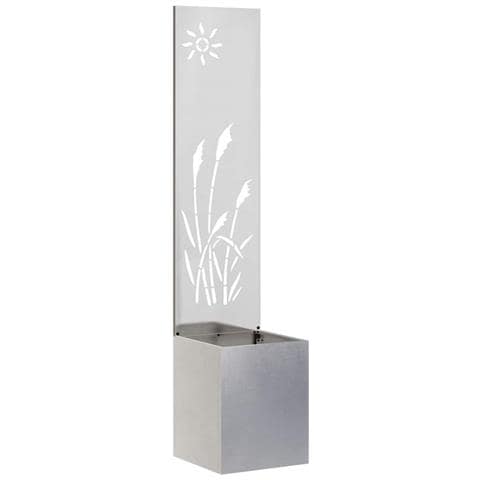 Vaso da Giardino con Pannello Decorativo Argento 32 x 140 cm - Foto 1
