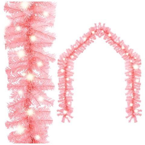 Lusso Casadino -  Ghirlanda Natalizia Con Luci A Led 20 M Rosa - Foto 2