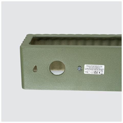 Lampada Da Parete In Ceramica Rigata Verde Oliva Sl. 1888 - Moderno Lampada Da Parete Verde Oliva 10x34x12 Cm - Foto 8