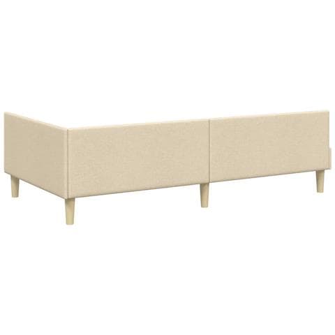 Struttura Letto Angolare con Materasso 2 pcs Crema Tessuto - Foto 9