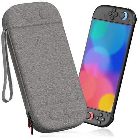 Custodia Per Nintendo Switch 2: Borsa Da Viaggio Protettiva In Nylon Eva Grigio Grey - Foto 1