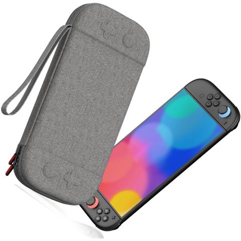 Custodia Per Nintendo Switch 2: Borsa Da Viaggio Protettiva In Nylon Eva Grigio Grey - Foto 2