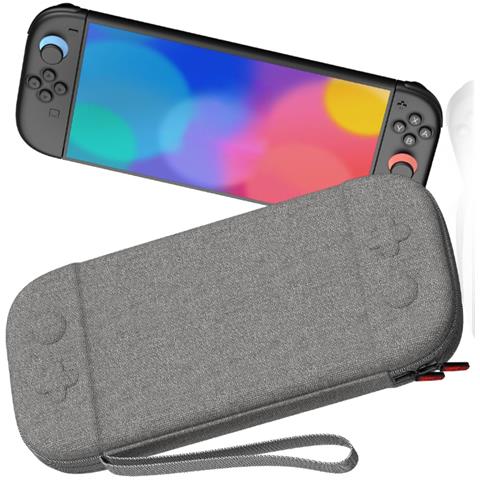 Custodia Per Nintendo Switch 2: Borsa Da Viaggio Protettiva In Nylon Eva Grigio Grey - Foto 3