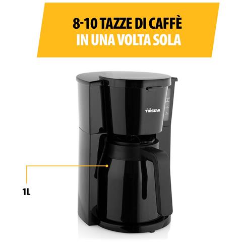 Macchina Da Caffè, Thermos 1l, 900w, Doppia Parete, 10 Tazze, Antigoccia, Spegnimento Automatico, Compatta, Protezione Surriscaldamento, Bpa-free, Facile Da Pulire - Foto 2