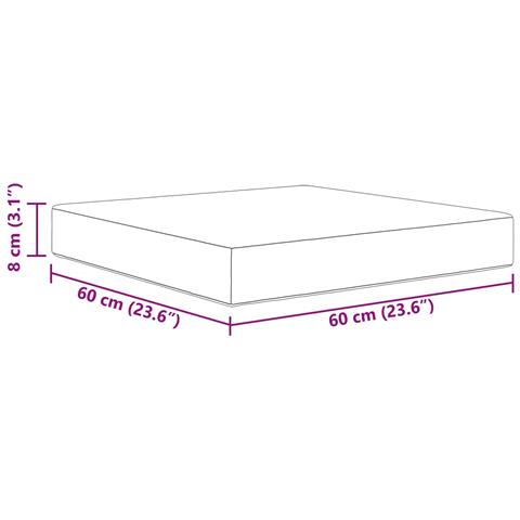 Cuscino per divano da esterno Grigio 60 x 60 x 8 cm Poliestere - Foto 7
