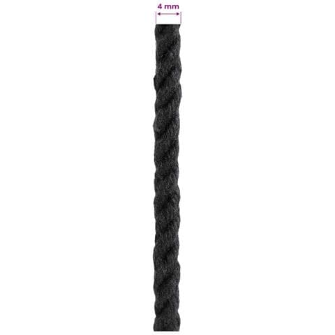 Corda Nero 0,4 x 0,4 x 25000 cm Cotone - Foto 5