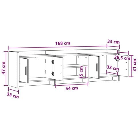 Mobile TV 168 x 33 x 47 cm Rovere Artigianale - Foto 9