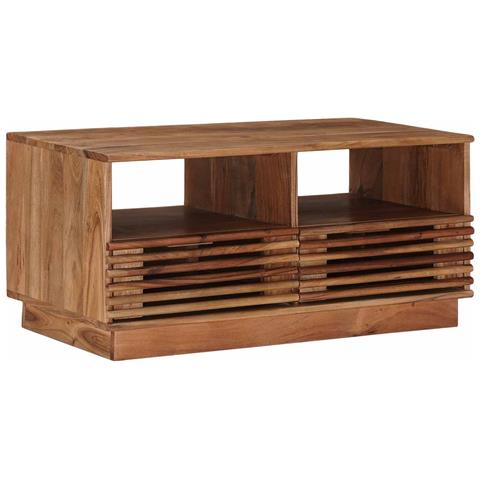 Tavolo da Caffè Fatto a Mano Marrone Teak 85 x 45,5 x 40 cm - Foto 2