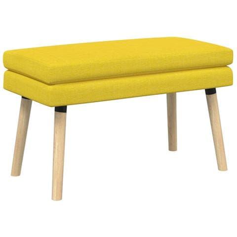 Panchina a doppio strato Giallo Chiaro 80 x 40 x 47 cm Tessuto - Foto 1