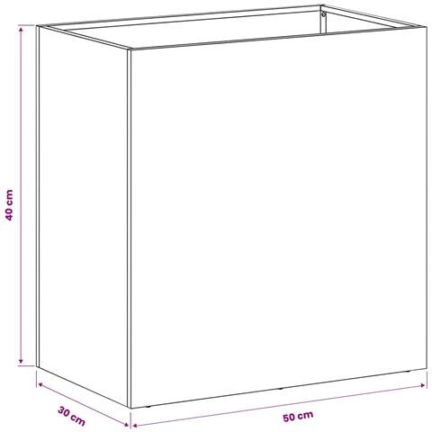 Vaso da giardino 2 pz Antracite 50 x 30 x 40 cm - Foto 8