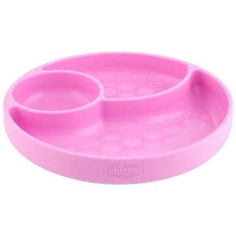 Piatto Silicone Ventosa Rosa - Foto 1