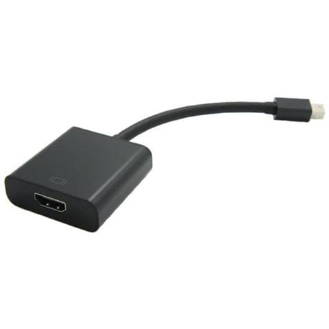 ADATTATORE MINI DP-HDMI 2K 60HZ M /F CON CAVO 0,10CM NERO - Foto 1