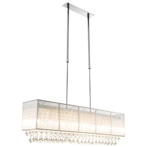 Sospensione Led Cromo 120 x 18 x 90 cm Grigio Metallizzato - Foto 1