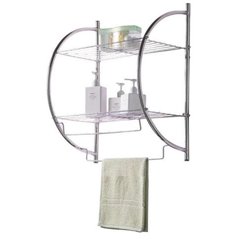 Porta Asciugamani Da Muro 1 Posto + 2 Ripiani 45x54 Cm - Foto 1