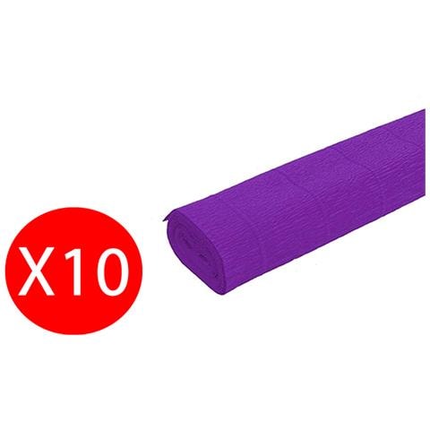 Carta Crespa Decorativa Viola 60g / mq 50x250cm 10 Rotoli - Foto 1