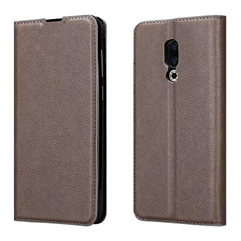 Cadorabo Custodia Compatibile Con Meizu 16 In Bruno Caffè - Coperchio Protettiva Con Chiusura Magnetica, Funzione Stand E Tasca Per Le Carte - Foto 2