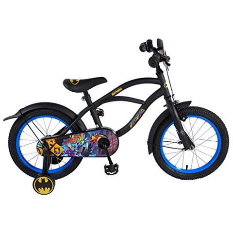 . batman Bici Bicicletta Bambino 16 Pollici Con Ruotine Rimovibili Nero 95% Assemblata - Foto 2