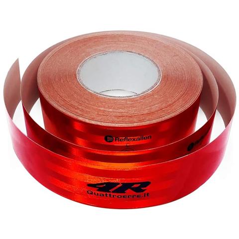 Pellicola Adesiva Omologata Retroriflettente 3m Per Bordatura Veicoli, Rosso, 50 Mm X 10 Mt - Foto 1