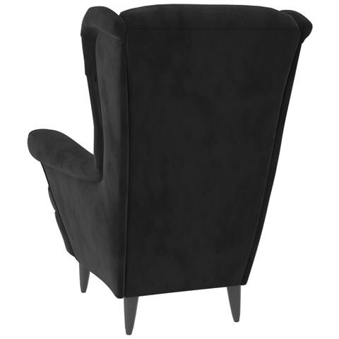 Poltrona Nera In Velluto - Foto 2