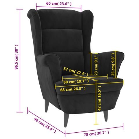Poltrona Nera In Velluto - Foto 7