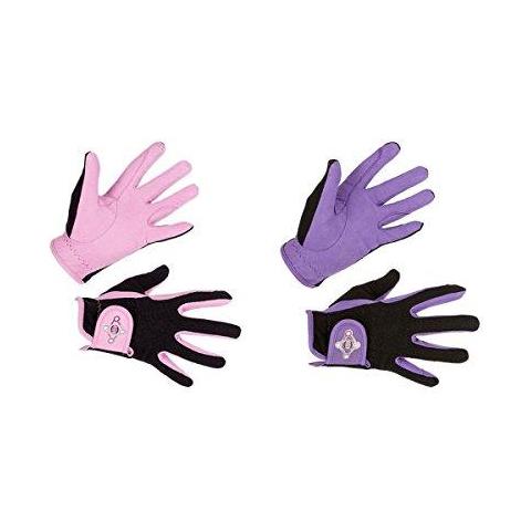Bambini Kinderreithandschuh Lilli Nero Rosa Guanti Gre S Equitazione S - Foto 3