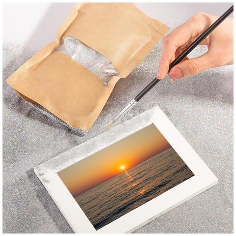 200g Argento Glitter Per Pittura Pareti E Decorazioni | Brillantini Per Unghie | Sottile 0,2mm | Additivo Olografico Per Smalto, Resina Epossidica | Progetti D’arte, Artigianato, Slime - Foto 5