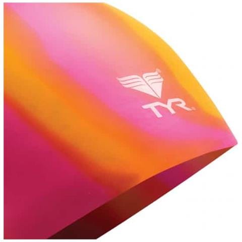 Wrinkle Free Silicone Swim Cap Unica Arancione Fluo - Foto 2