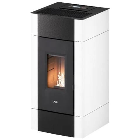 Stufa A Pellet Ad Aria Cadel Cristal 9 KW Air Ventilata Con WiFi Bianca - Foto 1