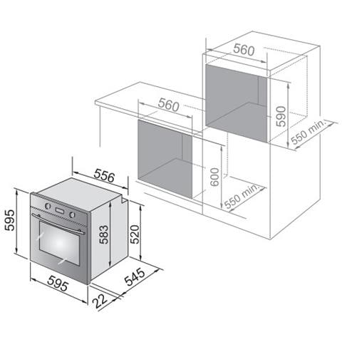Forno Elettrico da Incasso Country CM9LANPPP Capacità 74 L Multifunzione Ventilato Colore Antracite - Foto 5