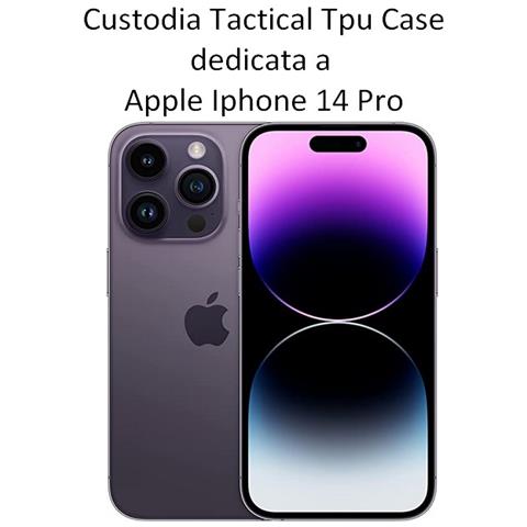 Tactical Custodia Originale Tpu Cover Case Per Apple Iphone 14 Pro Trasparente - Foto 2
