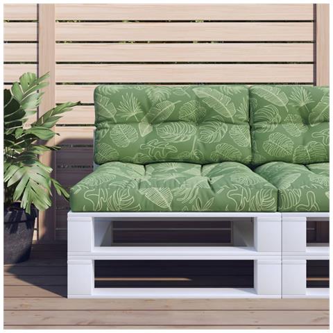 Cuscini Per Divani In Pallet 2 Pz Motivo A Foglie Tessuto - Foto 6