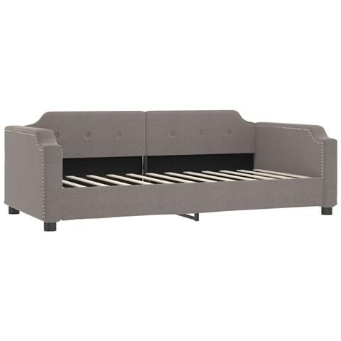 Divano Letto Estraibile Con Materassi Tortora 90x200 Cm Tessuto - Foto 2