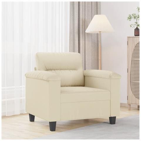 Poltrona Crema 60 Cm In Similpelle - Foto 1