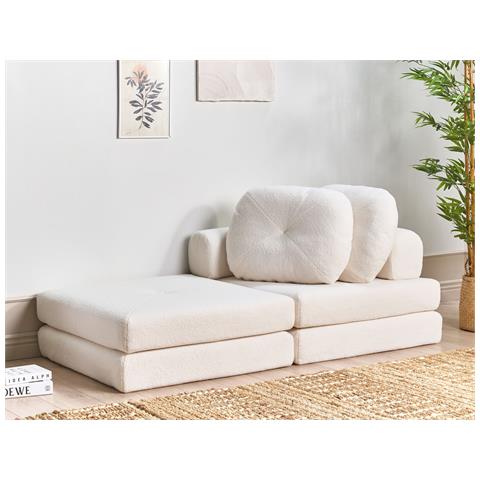 Divano Letto Olden Bianco Bouclé - Foto 1