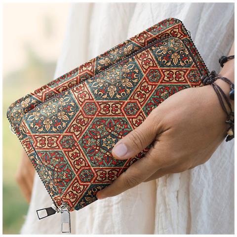 Pochette In Sughero, Collezione Corkart, Chiusura A Zip - Foto 5