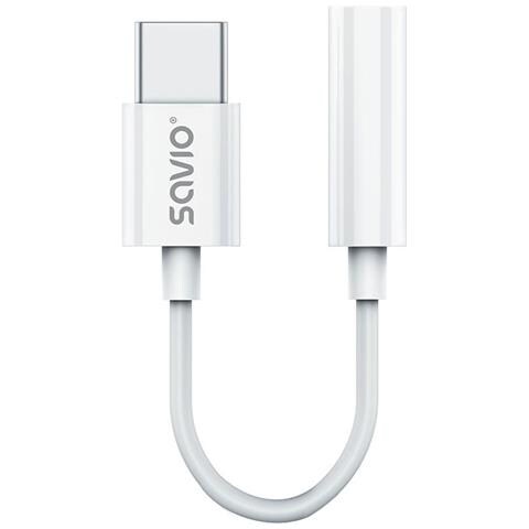 AK-51 cavo audio 0,11 m 3.5mm USB tipo-C Bianco - Foto 1