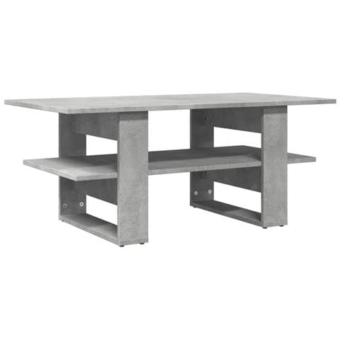 Tavolino Salotto Grigio Cemento 102x55x42 Cm Legno Multistrato - Foto 2
