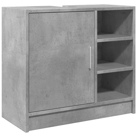 Mobile Lavabo Grigio Cemento 63x29x55 Cm In Legno Multistrato - Foto 2