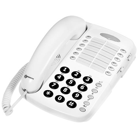 Telefono Fisso Per Senior 30 Db Con Suoneria Forte Regolabile Cl1100, Bianco - Foto 1