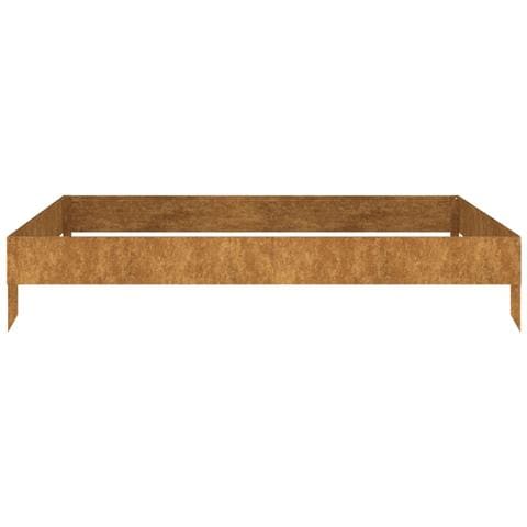 Fioriera Rialzata Da Giardino 100x100x18,5 Cm In Acciaio Corten - Foto 2