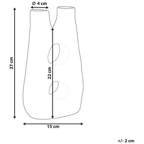 Vaso Da Fiori Uaru Gres Porcellanato 27 Cm Marrone - Foto 7